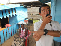 Chinese labourer at Bata, Equatorial Guinea