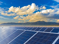 Solar panel array soaks up the light