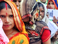 Women vote during Bihar's 2025 state election 
